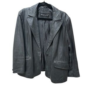 Vintage Tannery West Black Leather Jacket